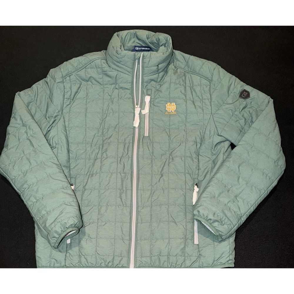Notre Dame Fighting Irish Alumni Green Full Zip Cutter And Buck Men's L NWT